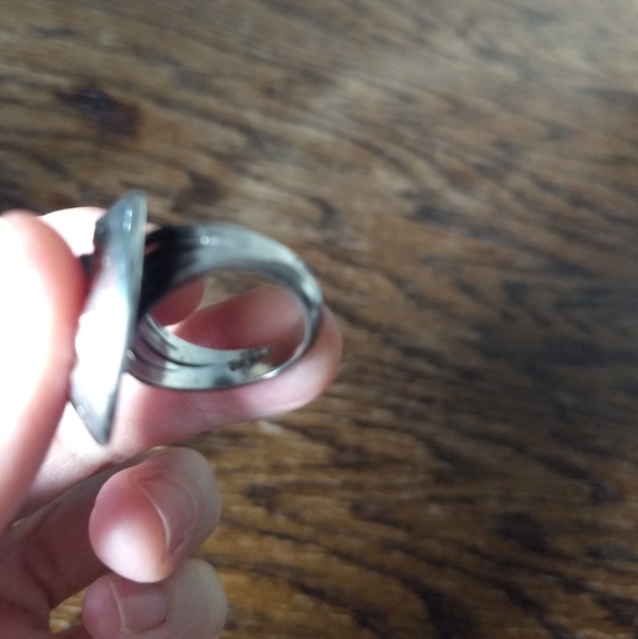 Navajo Sterling Shadowbox ring - Picture 3 of 7